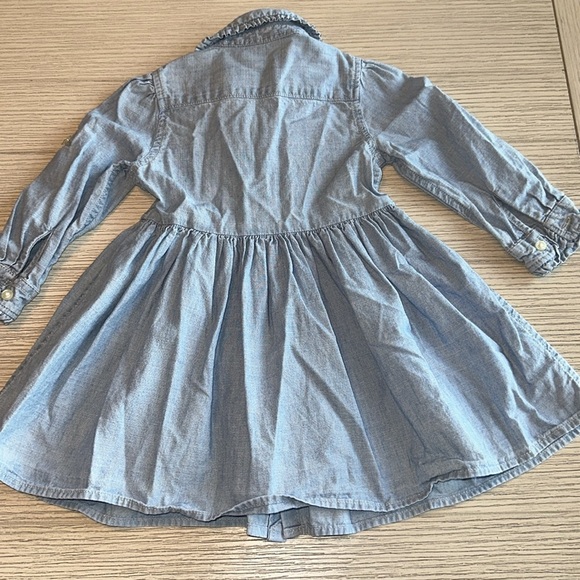 Ralph Lauren Long Sleeve Button Front Cotton Dress Size 12 Month‎ - Picture 5 of 10